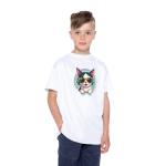 Çocuk T-Shirt Gözlüklü Kedi Baskılı