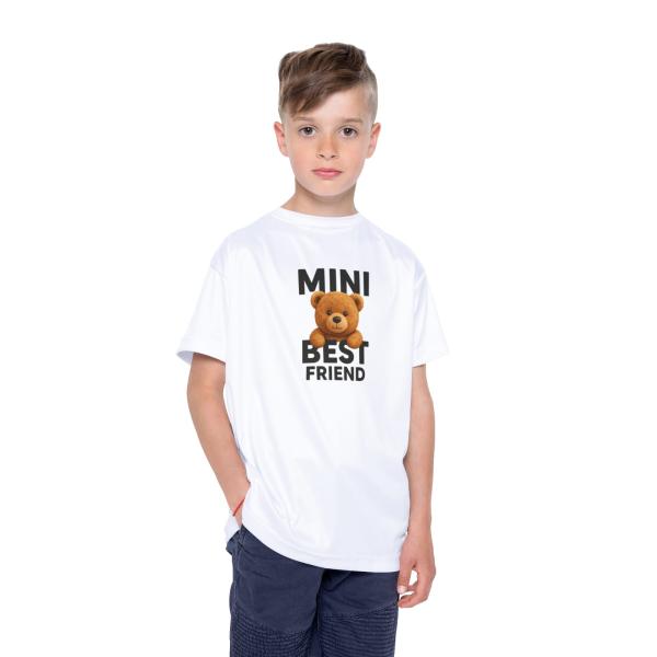 Çocuk T-Shirt Mini Best Friend Ayıcık Baskılı