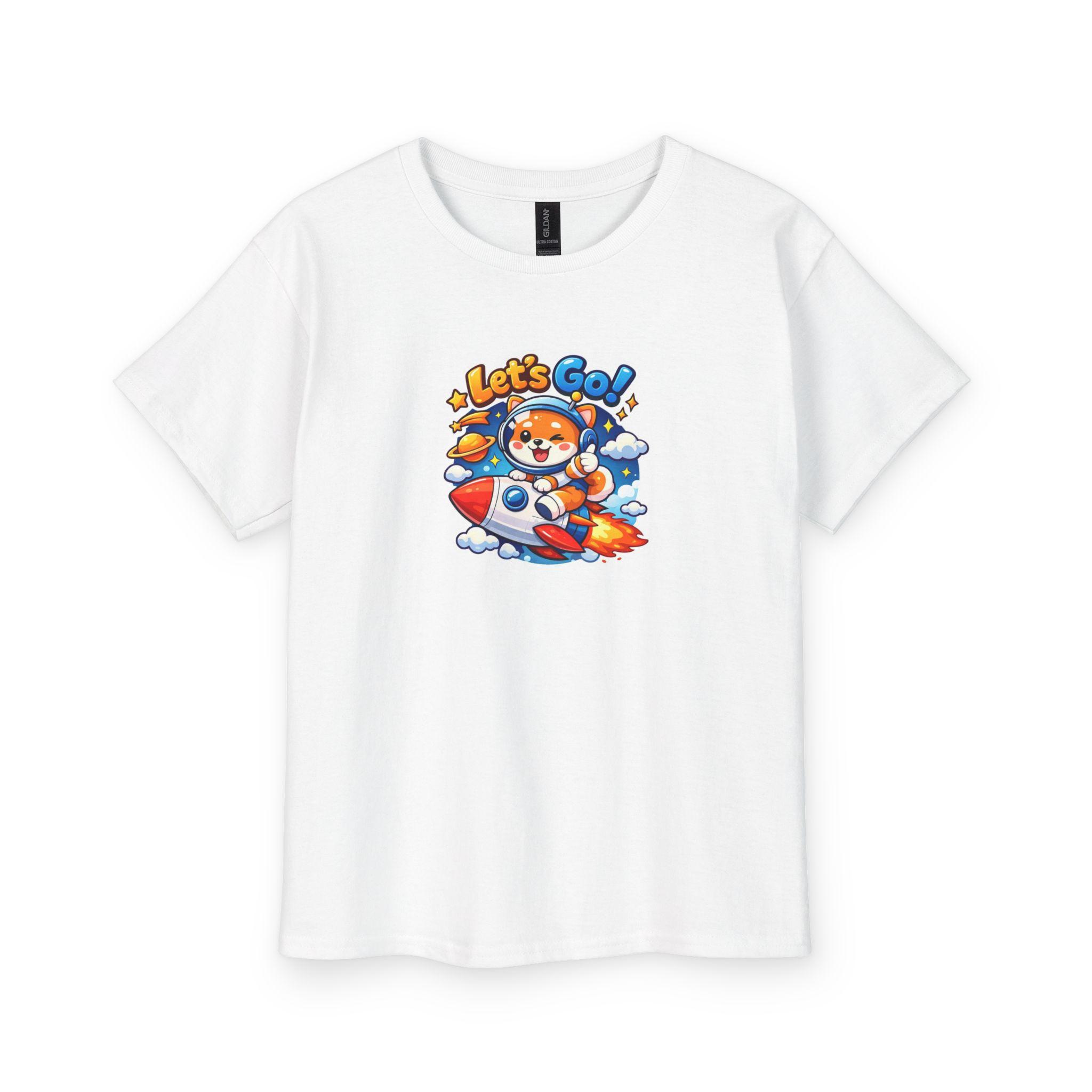 Çocuk T-Shirt Kedili Lets Go Baskılı
